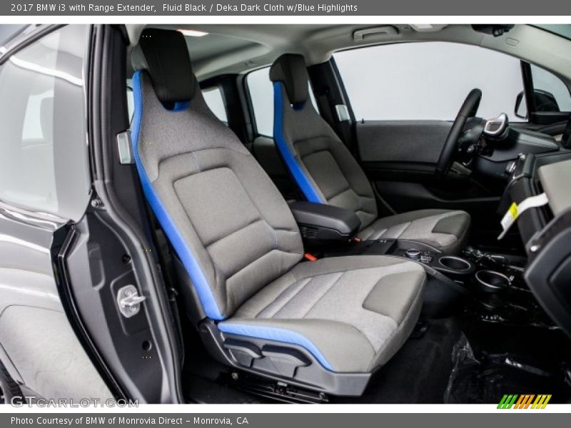 Fluid Black / Deka Dark Cloth w/Blue Highlights 2017 BMW i3 with Range Extender