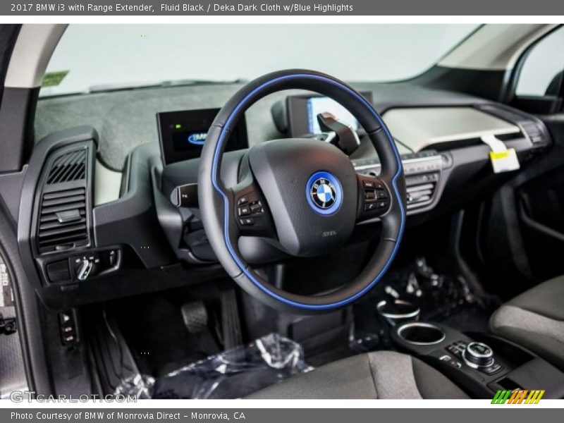 Fluid Black / Deka Dark Cloth w/Blue Highlights 2017 BMW i3 with Range Extender