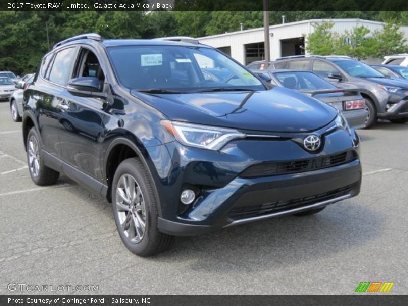 Galactic Aqua Mica / Black 2017 Toyota RAV4 Limited