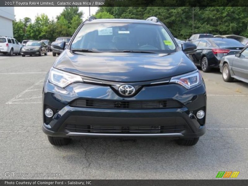 Galactic Aqua Mica / Black 2017 Toyota RAV4 Limited