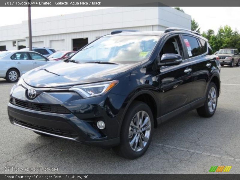 Galactic Aqua Mica / Black 2017 Toyota RAV4 Limited