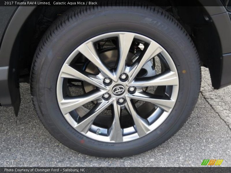 Galactic Aqua Mica / Black 2017 Toyota RAV4 Limited