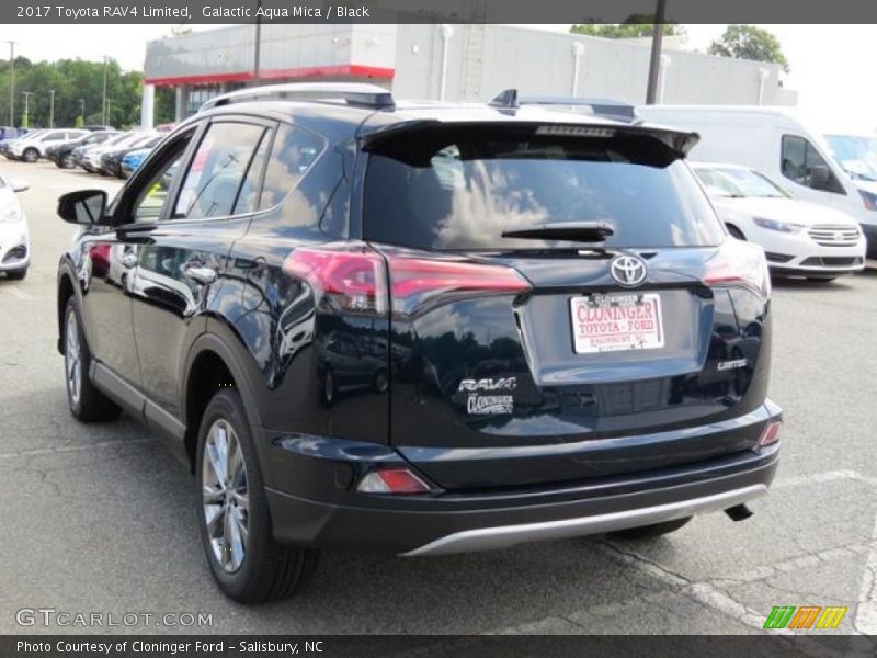 Galactic Aqua Mica / Black 2017 Toyota RAV4 Limited