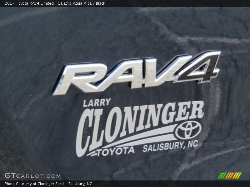 Galactic Aqua Mica / Black 2017 Toyota RAV4 Limited