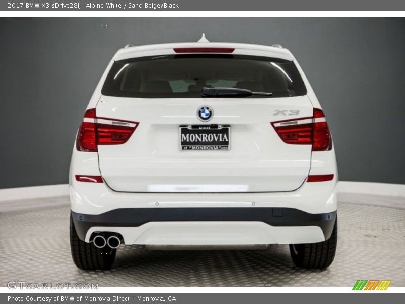 Alpine White / Sand Beige/Black 2017 BMW X3 sDrive28i