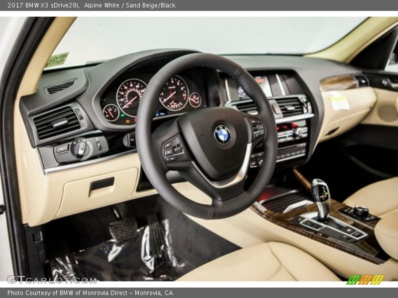 Alpine White / Sand Beige/Black 2017 BMW X3 sDrive28i
