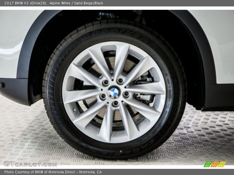 Alpine White / Sand Beige/Black 2017 BMW X3 sDrive28i