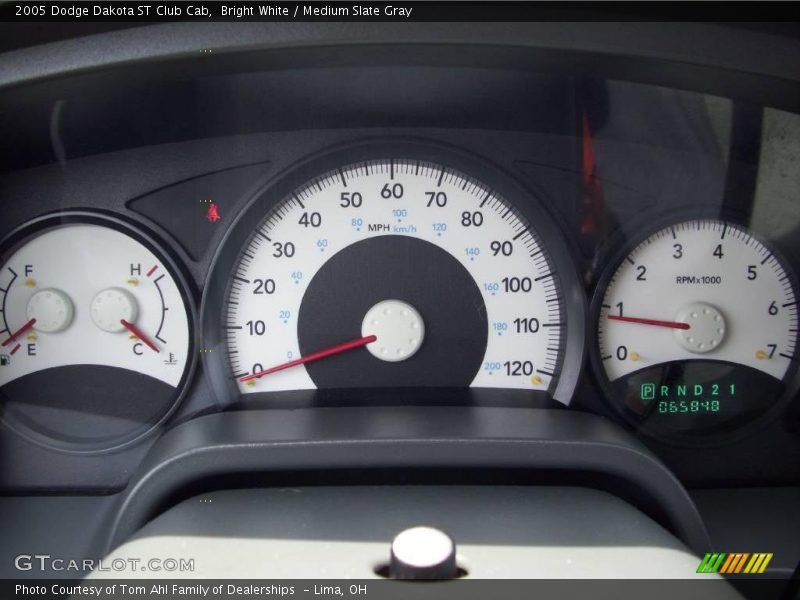 Bright White / Medium Slate Gray 2005 Dodge Dakota ST Club Cab