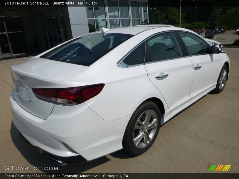 Quartz White Pearl / Black 2018 Hyundai Sonata SEL