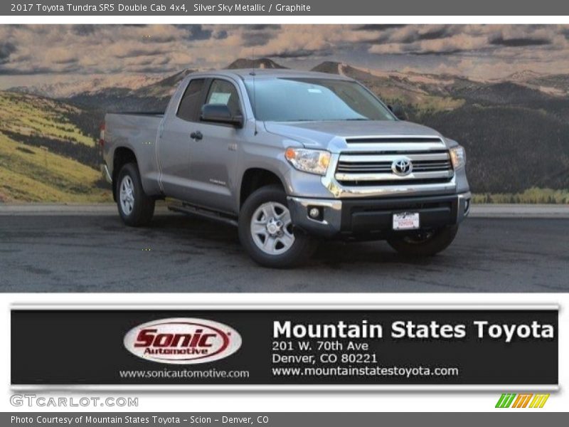 Silver Sky Metallic / Graphite 2017 Toyota Tundra SR5 Double Cab 4x4