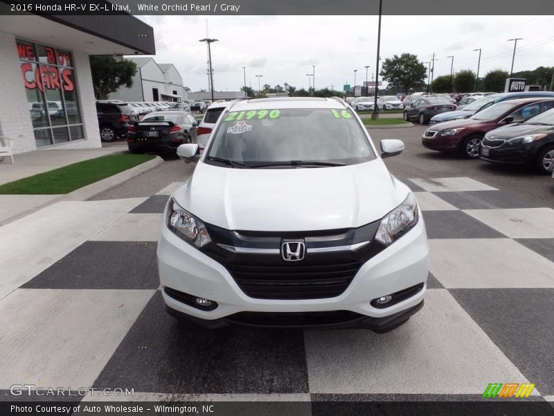 White Orchid Pearl / Gray 2016 Honda HR-V EX-L Navi