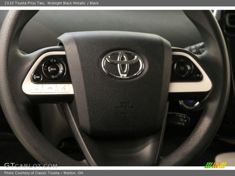 Midnight Black Metallic / Black 2016 Toyota Prius Two