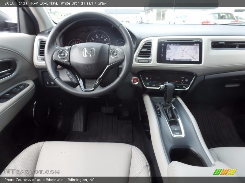 White Orchid Pearl / Gray 2016 Honda HR-V EX-L Navi