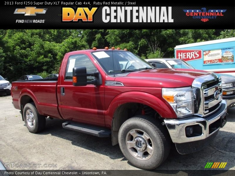 Ruby Red Metallic / Steel 2013 Ford F250 Super Duty XLT Regular Cab 4x4