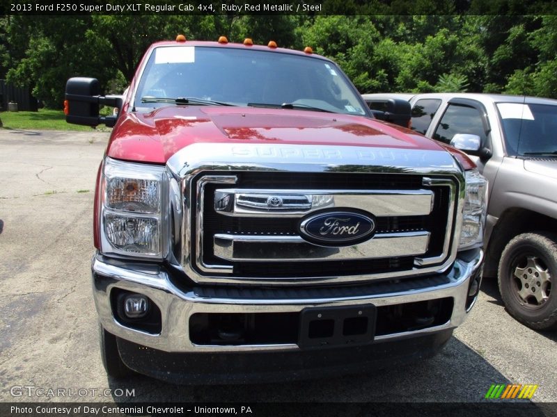Ruby Red Metallic / Steel 2013 Ford F250 Super Duty XLT Regular Cab 4x4