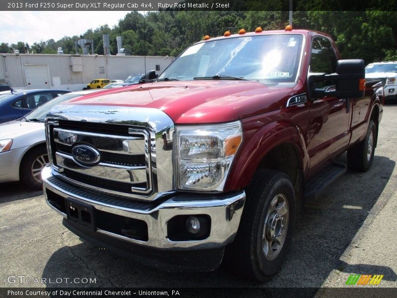 Ruby Red Metallic / Steel 2013 Ford F250 Super Duty XLT Regular Cab 4x4
