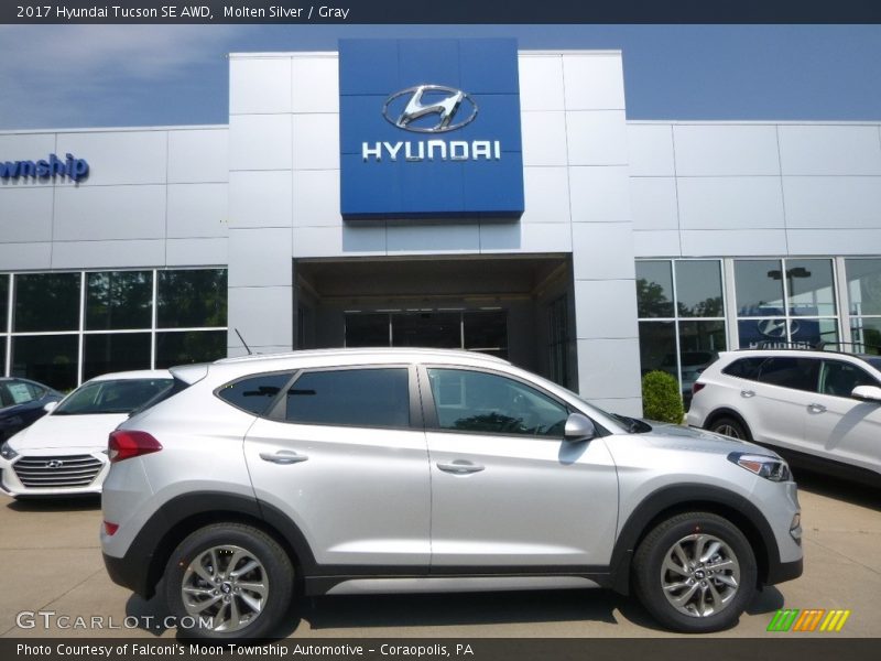 Molten Silver / Gray 2017 Hyundai Tucson SE AWD