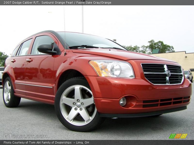 Sunburst Orange Pearl / Pastel Slate Gray/Orange 2007 Dodge Caliber R/T