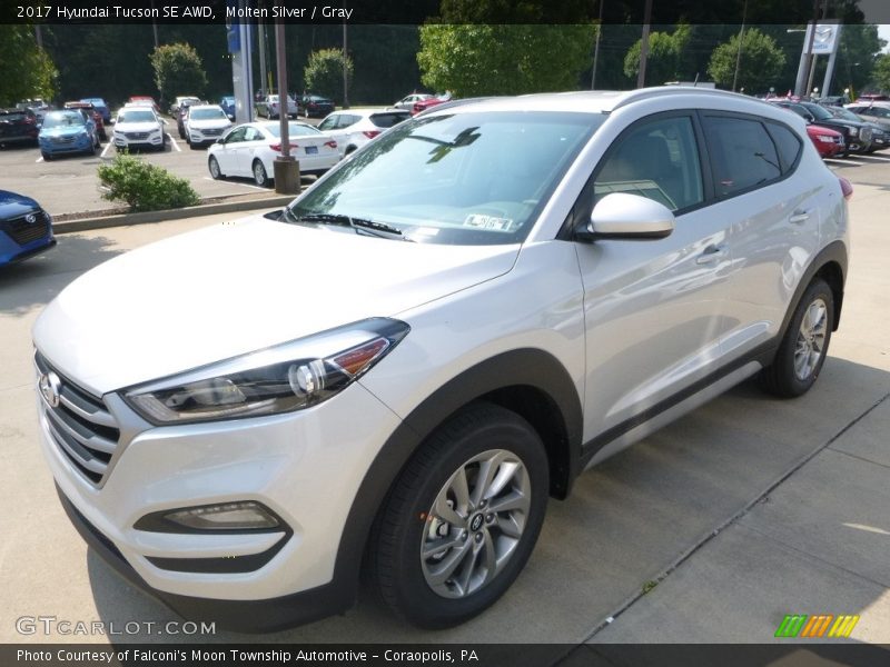 Molten Silver / Gray 2017 Hyundai Tucson SE AWD