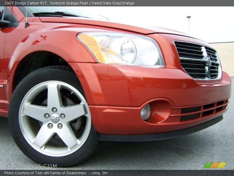Sunburst Orange Pearl / Pastel Slate Gray/Orange 2007 Dodge Caliber R/T