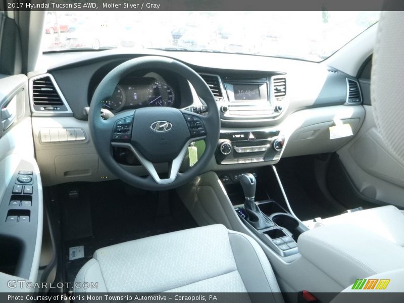 Molten Silver / Gray 2017 Hyundai Tucson SE AWD