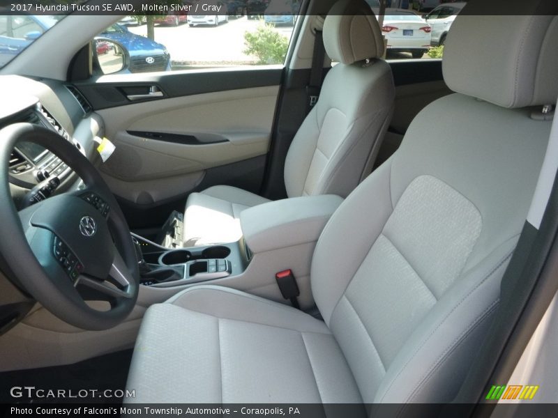 Molten Silver / Gray 2017 Hyundai Tucson SE AWD