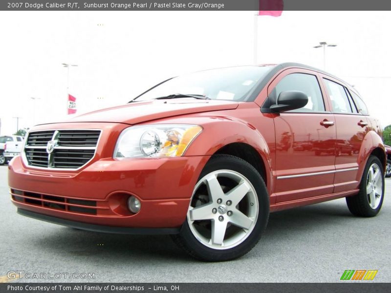 Sunburst Orange Pearl / Pastel Slate Gray/Orange 2007 Dodge Caliber R/T