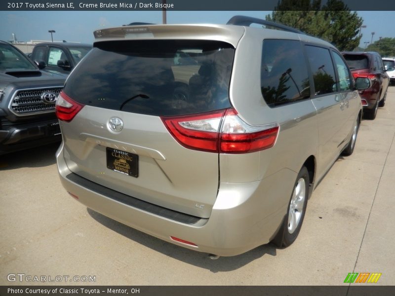 Creme Brulee Mica / Dark Bisque 2017 Toyota Sienna LE