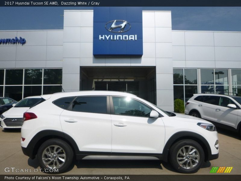 Dazzling White / Gray 2017 Hyundai Tucson SE AWD