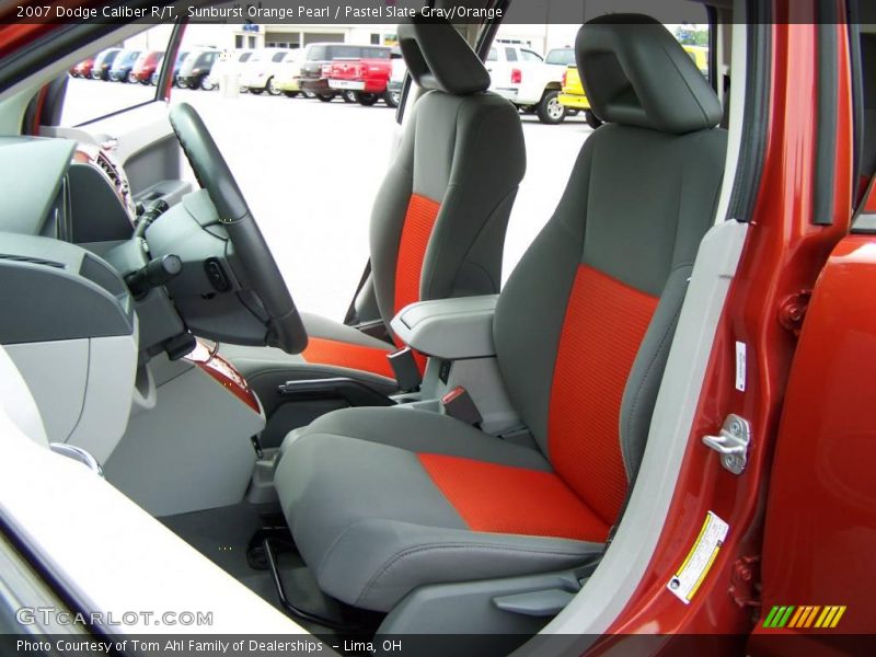 Sunburst Orange Pearl / Pastel Slate Gray/Orange 2007 Dodge Caliber R/T