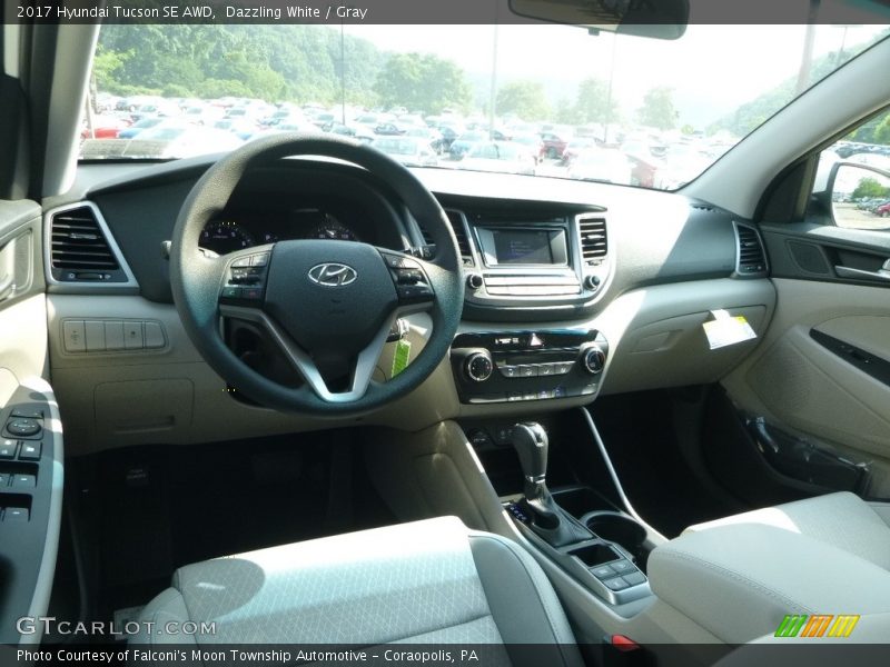 Dazzling White / Gray 2017 Hyundai Tucson SE AWD