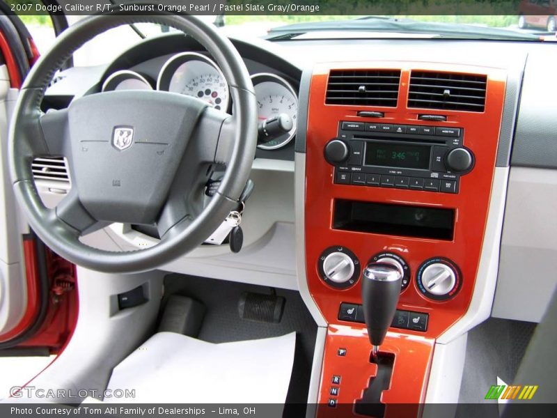 Sunburst Orange Pearl / Pastel Slate Gray/Orange 2007 Dodge Caliber R/T