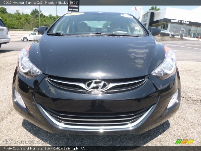 Midnight Black / Beige 2012 Hyundai Elantra GLS