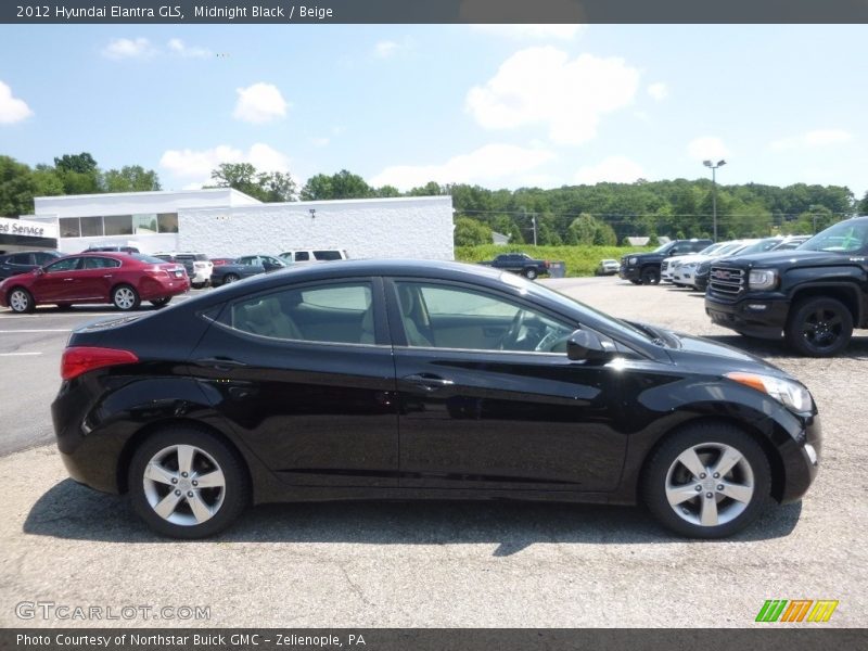 Midnight Black / Beige 2012 Hyundai Elantra GLS