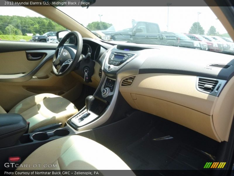 Midnight Black / Beige 2012 Hyundai Elantra GLS