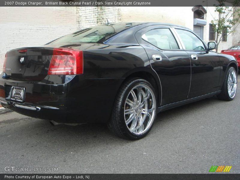 Brilliant Black Crystal Pearl / Dark Slate Gray/Light Graystone 2007 Dodge Charger