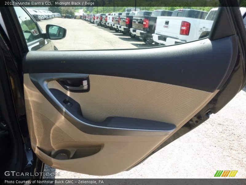 Midnight Black / Beige 2012 Hyundai Elantra GLS