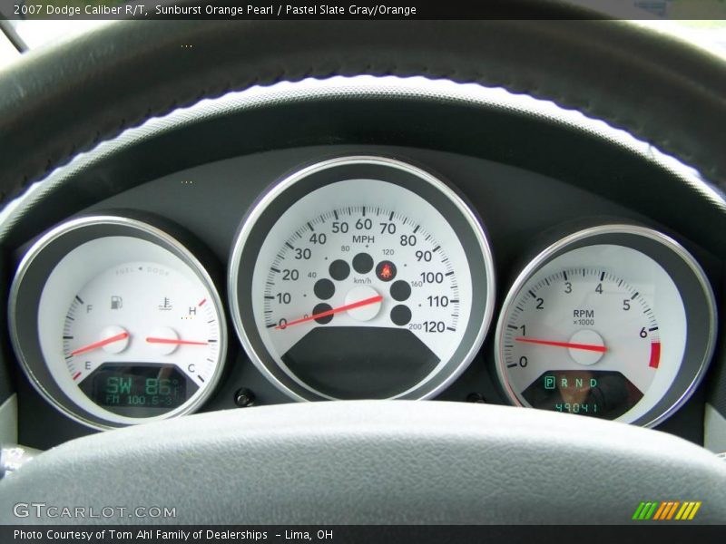 Sunburst Orange Pearl / Pastel Slate Gray/Orange 2007 Dodge Caliber R/T