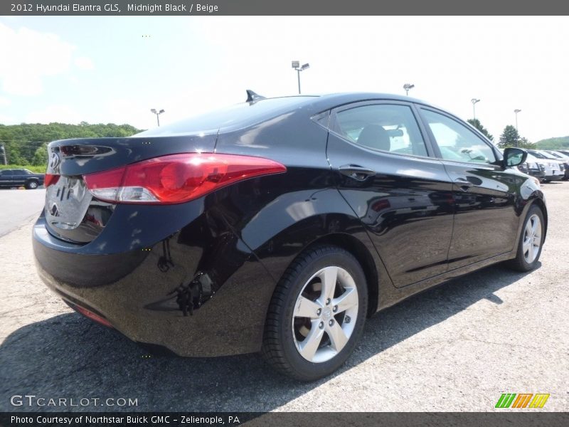 Midnight Black / Beige 2012 Hyundai Elantra GLS