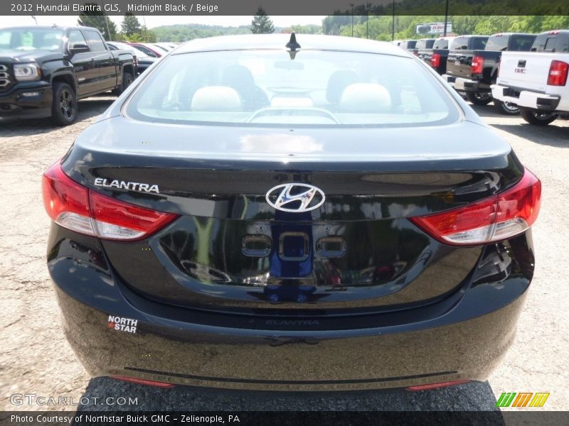 Midnight Black / Beige 2012 Hyundai Elantra GLS