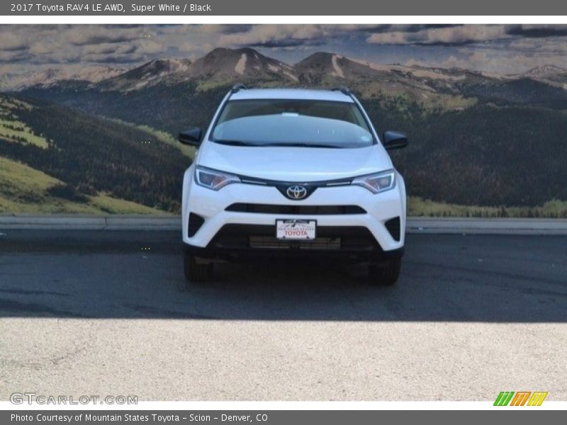 Super White / Black 2017 Toyota RAV4 LE AWD