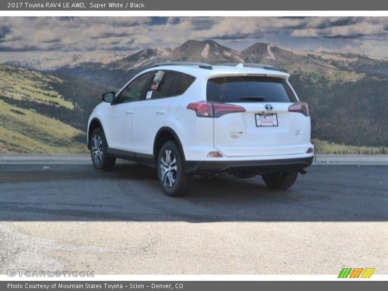 Super White / Black 2017 Toyota RAV4 LE AWD