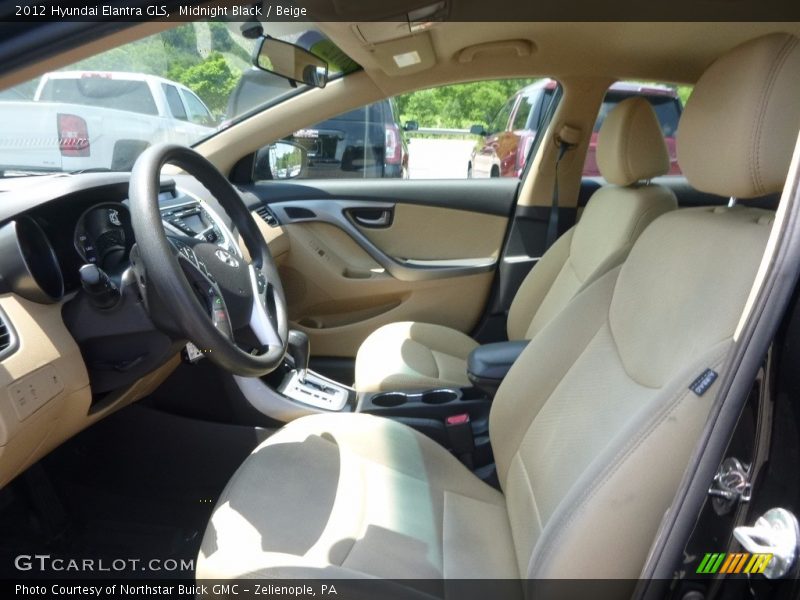 Midnight Black / Beige 2012 Hyundai Elantra GLS