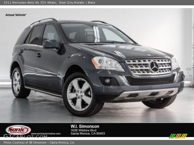 Steel Grey Metallic / Black 2011 Mercedes-Benz ML 350 4Matic