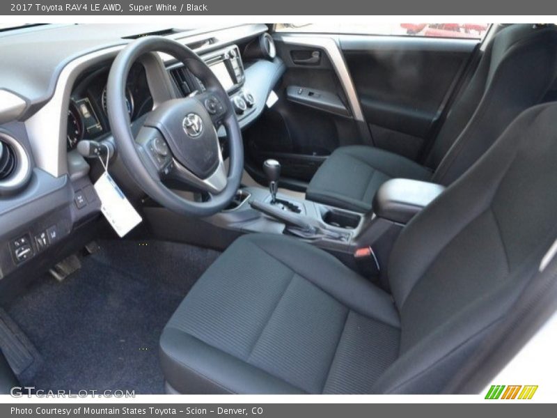 Super White / Black 2017 Toyota RAV4 LE AWD
