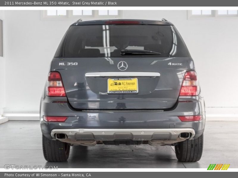Steel Grey Metallic / Black 2011 Mercedes-Benz ML 350 4Matic