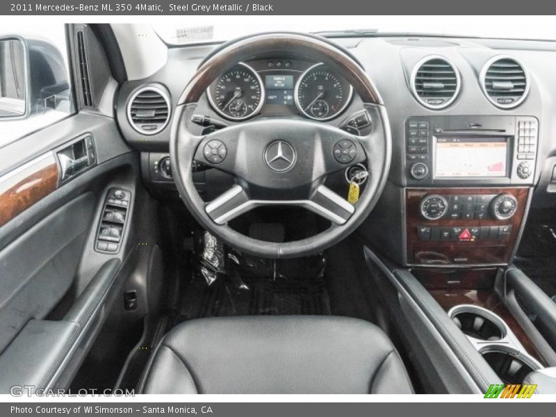 Steel Grey Metallic / Black 2011 Mercedes-Benz ML 350 4Matic