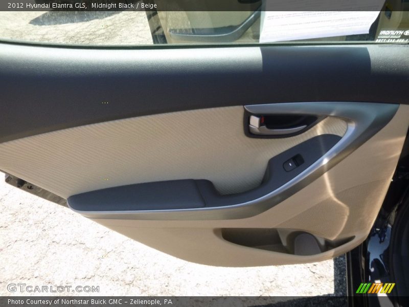 Midnight Black / Beige 2012 Hyundai Elantra GLS