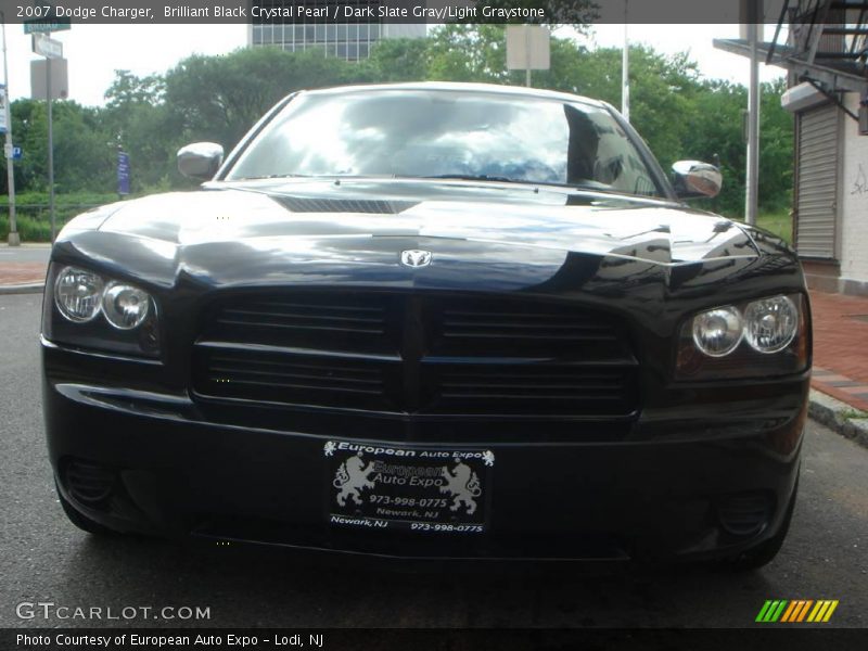 Brilliant Black Crystal Pearl / Dark Slate Gray/Light Graystone 2007 Dodge Charger