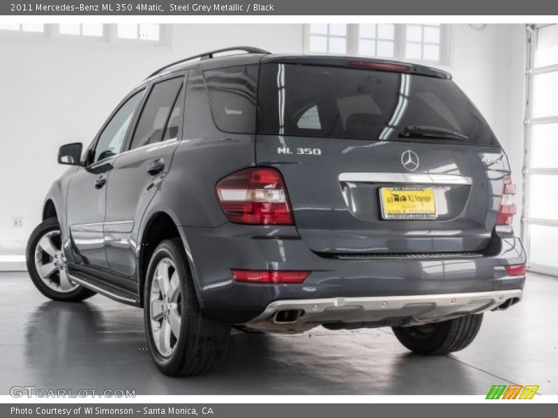 Steel Grey Metallic / Black 2011 Mercedes-Benz ML 350 4Matic